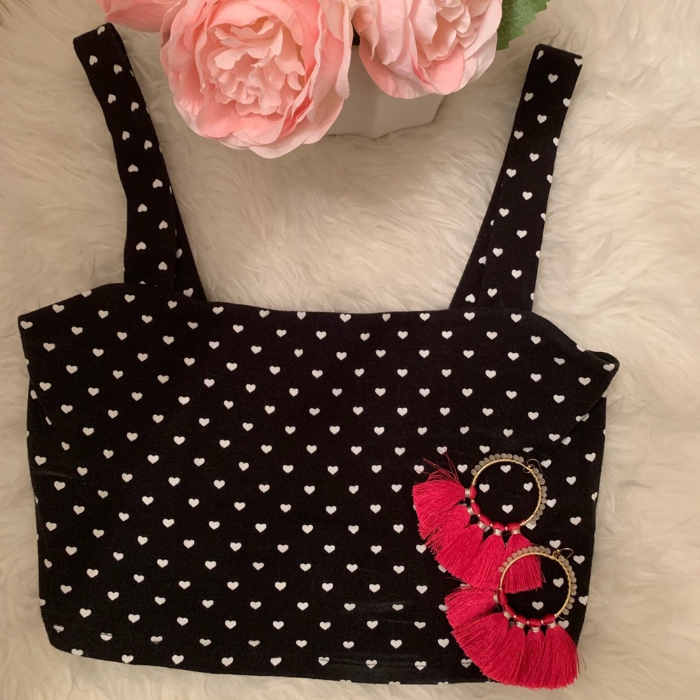Forever 21- Crop top -black & white- M